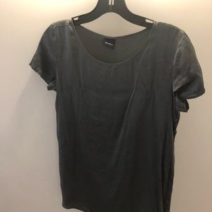 Max Mara silk grey top shirt sleeve